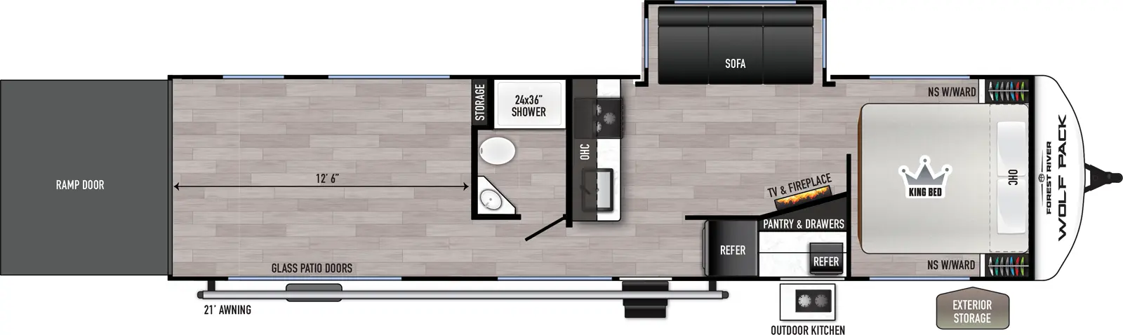 Wolf Pack 27-12.5 Floorplan